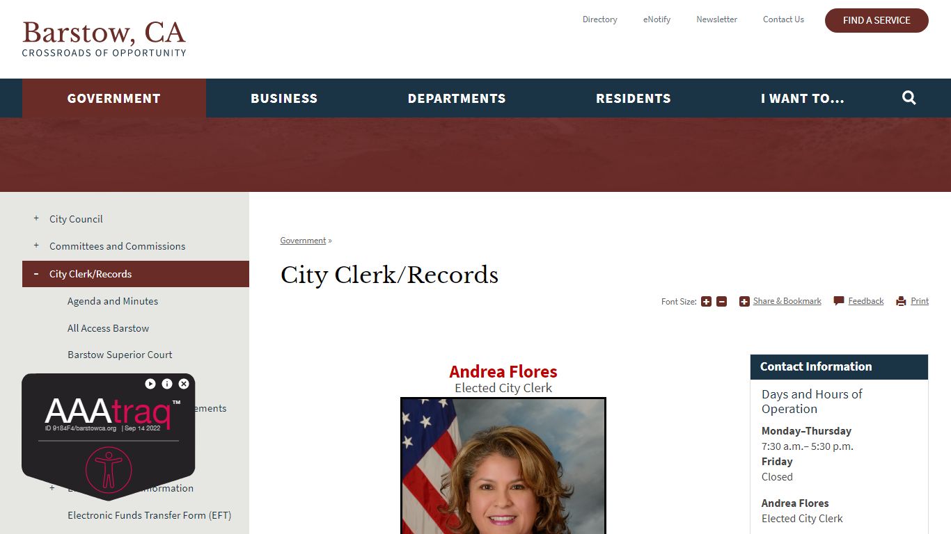 City Clerk/Records | City of Barstow