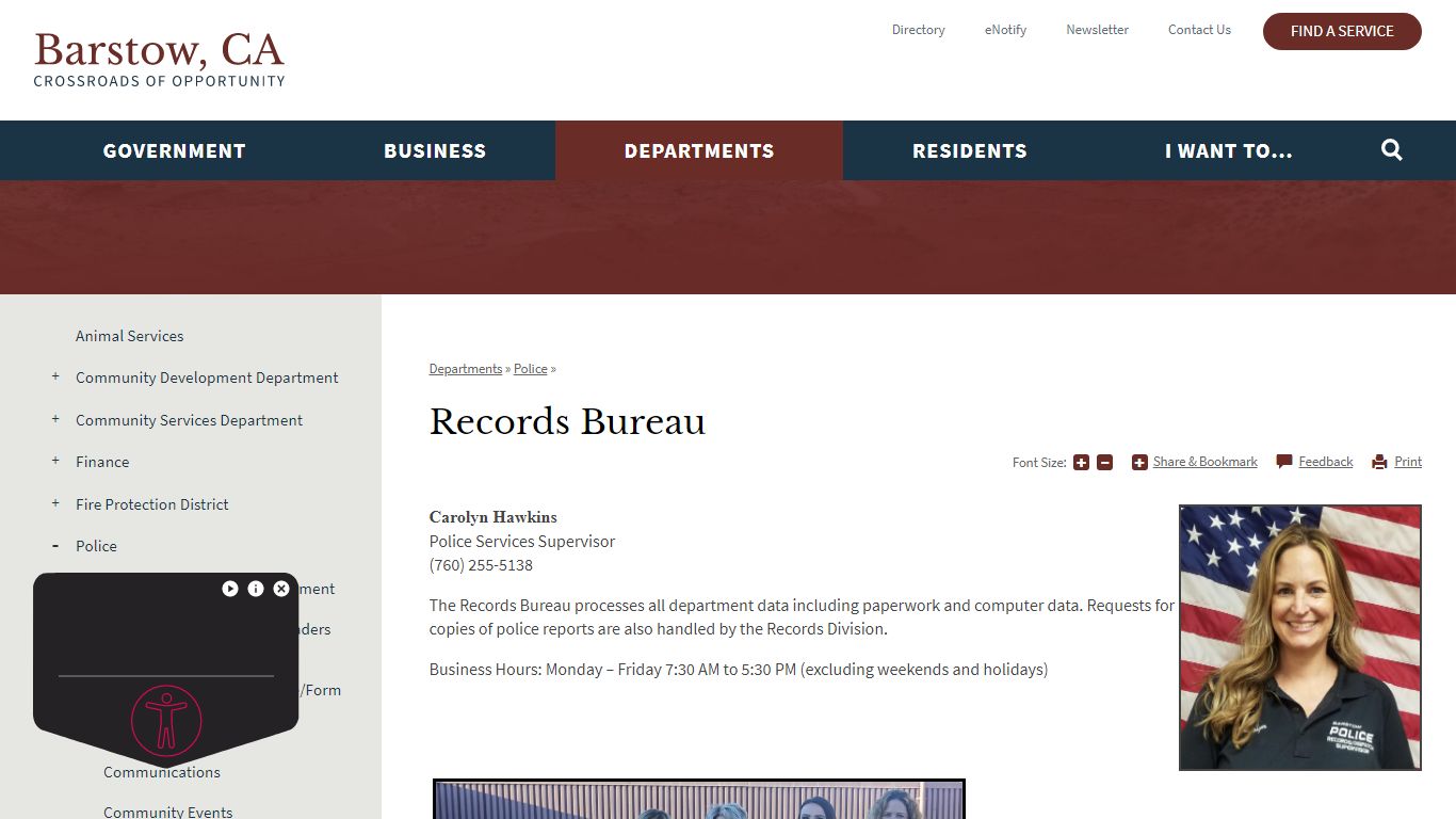 Records Bureau | City of Barstow